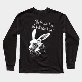 White rabbit from wonderland Long Sleeve T-Shirt